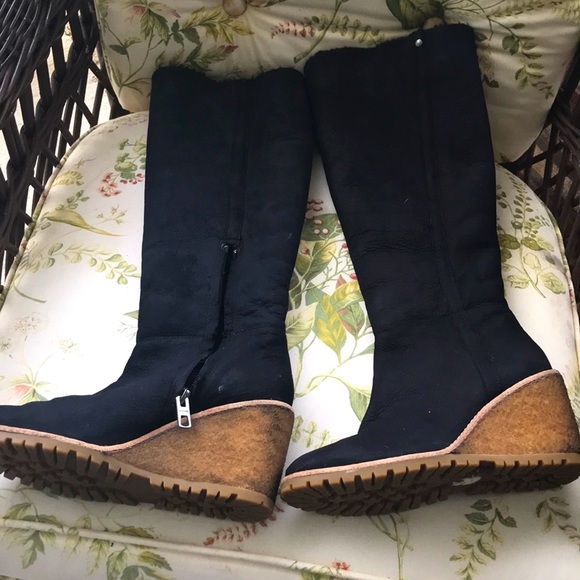 Coach Keely Genuine Shearling Lined Wedge Boot - Picture 6 of 14